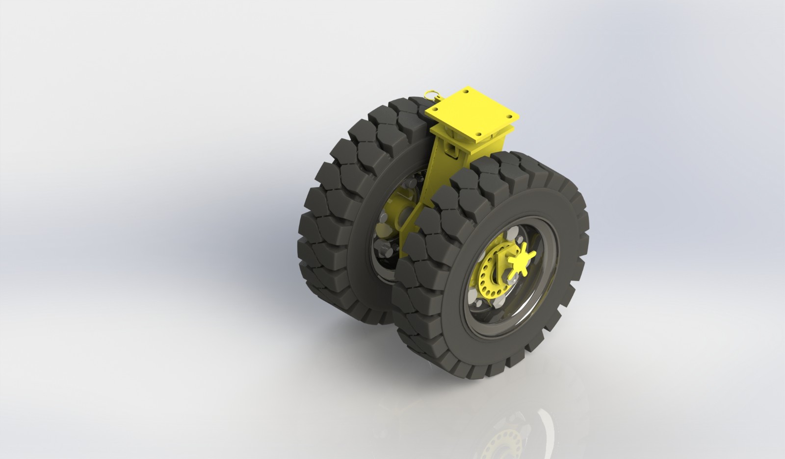 25寸实心橡胶活动轮