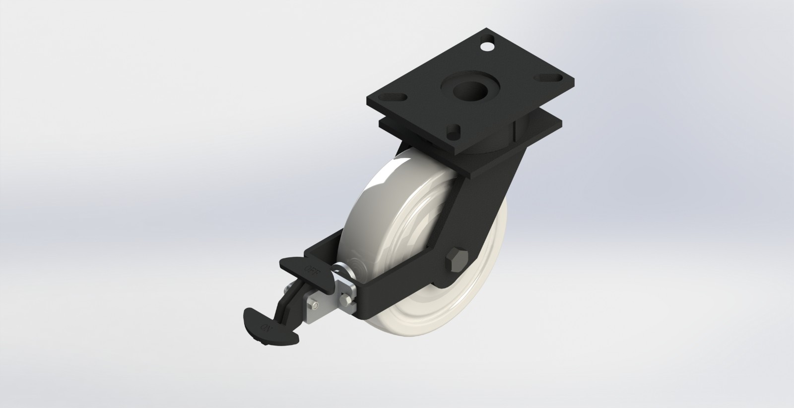 K8020055-01-MC.NY-PWB 200x55mm活动带刹车MC尼龙轮