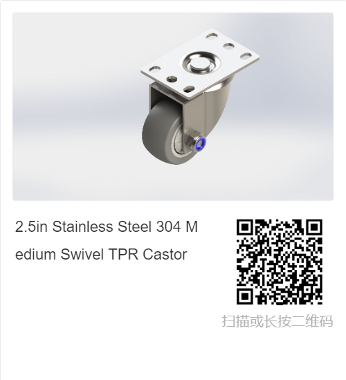 4225-01-TPR 2.5寸中型TPR活动轮