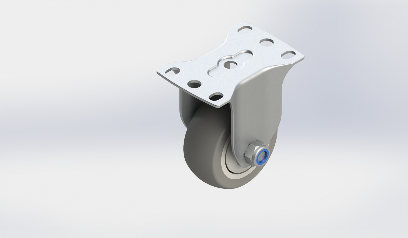 SS4230R-01-TPR 3寸TPR不锈钢固定轮