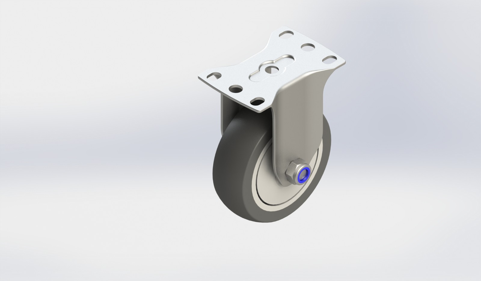 SS4240R-01-TPR 4寸TPR不锈钢固定轮