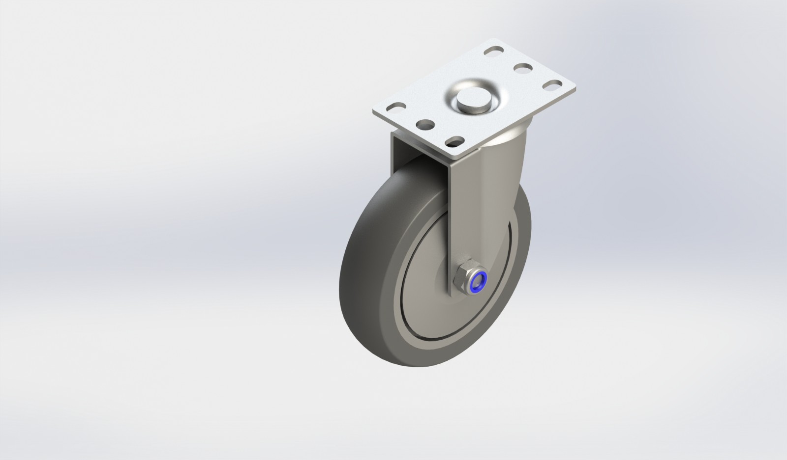 SS4250-01-TPR 5寸TPR不锈钢活动轮