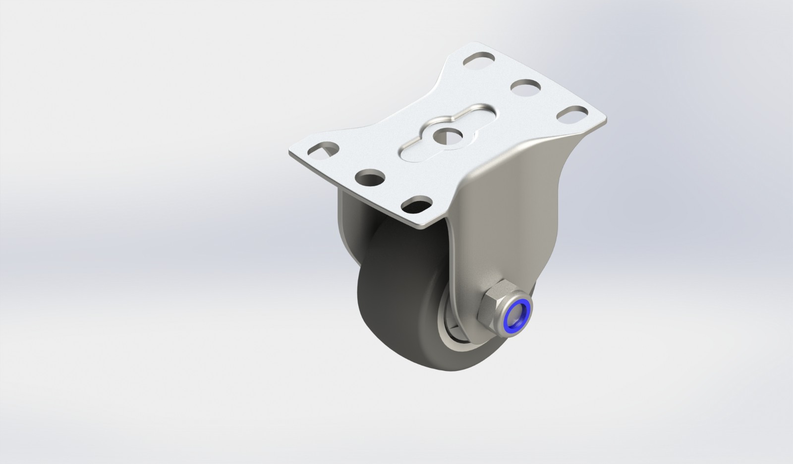 SS4225R-01-TPR 2.5寸TPR不锈钢固定轮