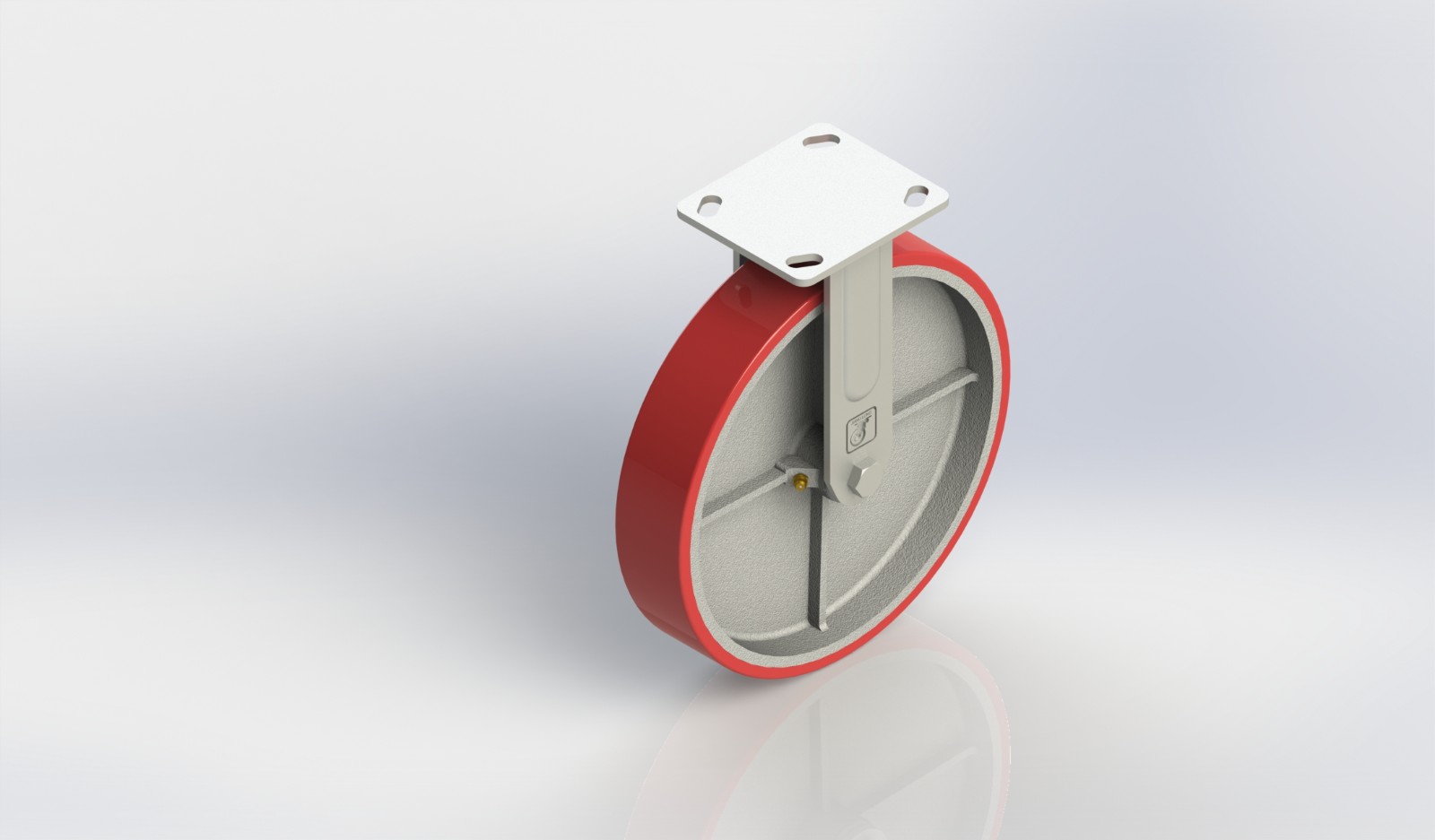 10×2铸铁PU固定轮