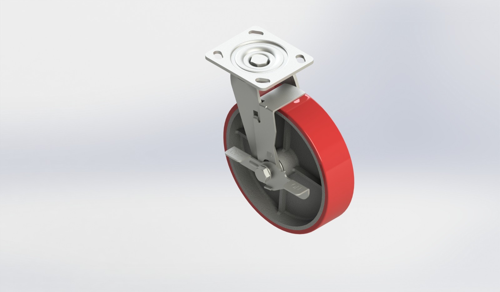 8×2铸铁PU边刹轮