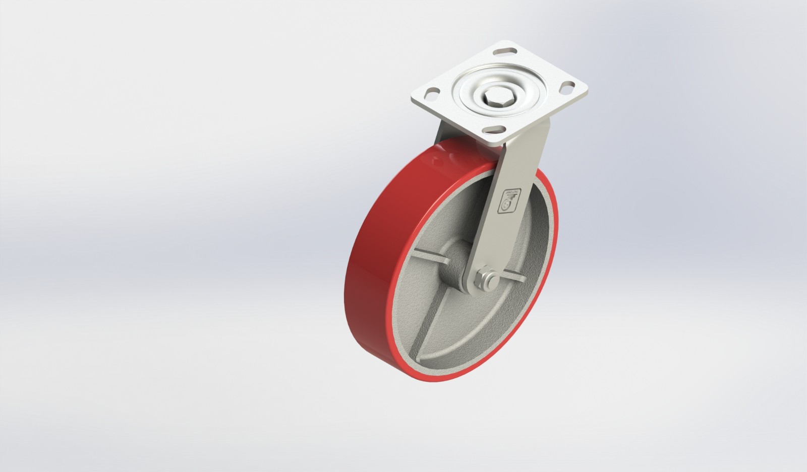 8×2铸铁PU活动轮