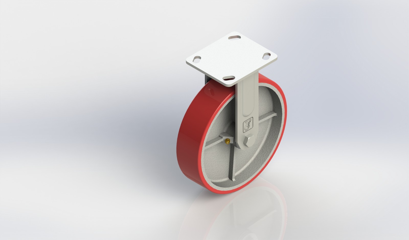 8×2铸铁PU固定轮