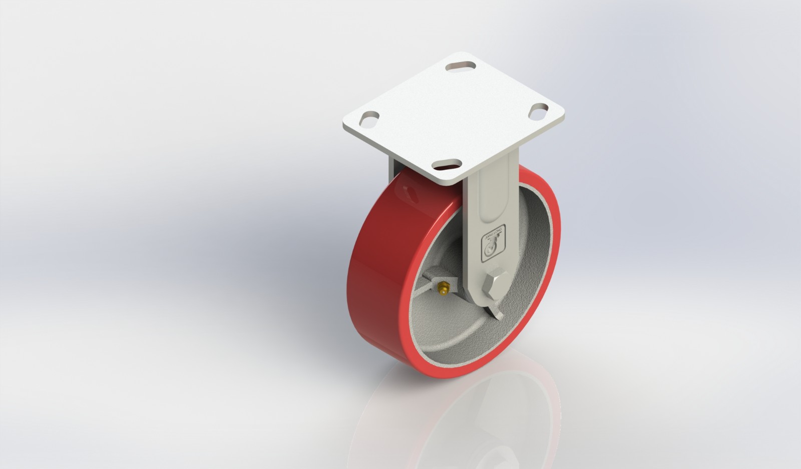 6×2铸铁PU固定轮