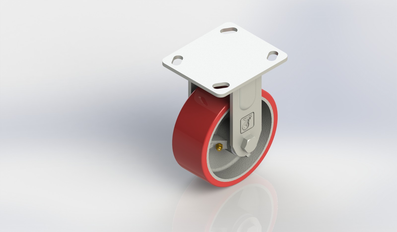 5×2铸铁PU固定轮