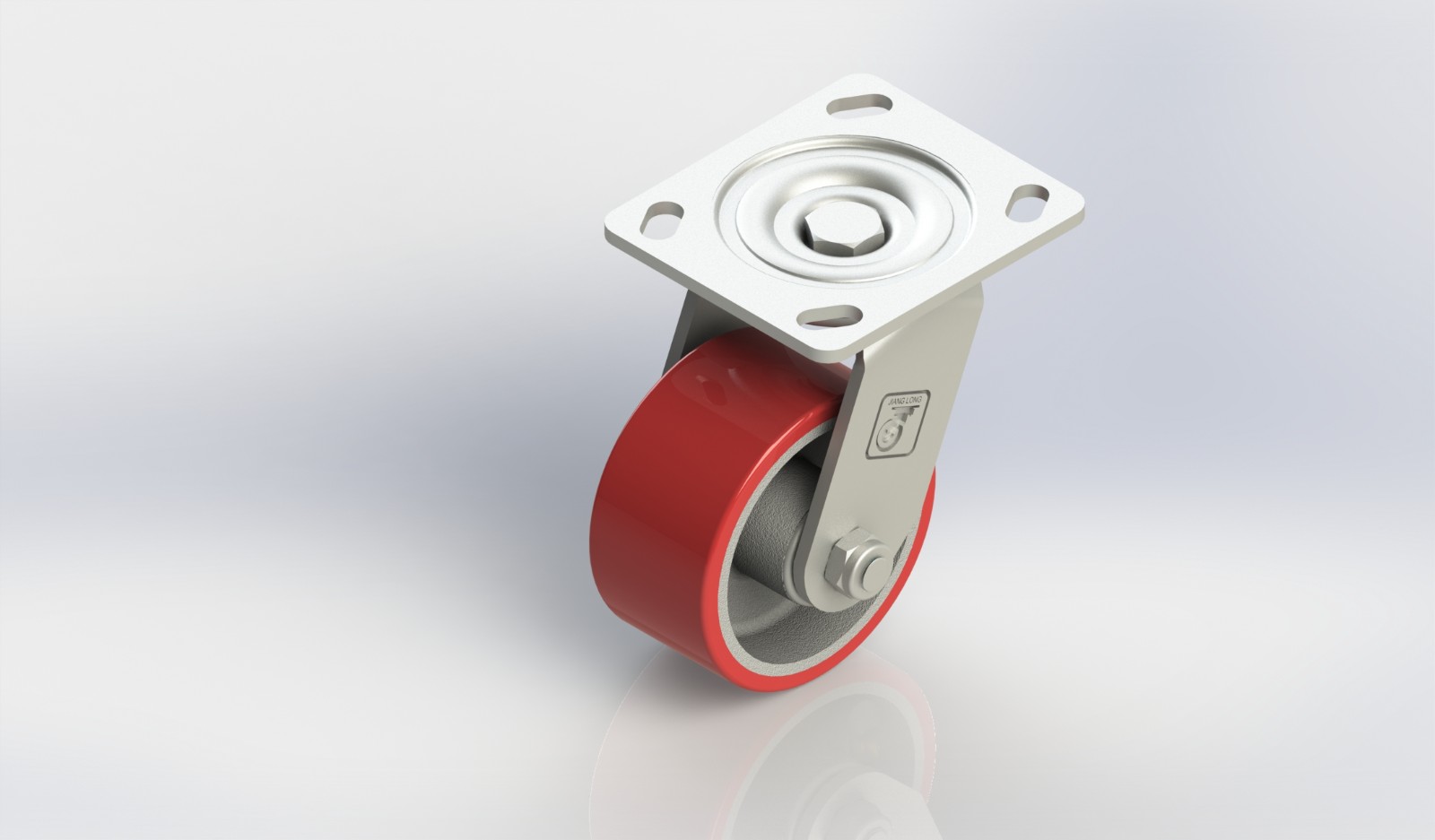 4×2铸铁PU活动轮