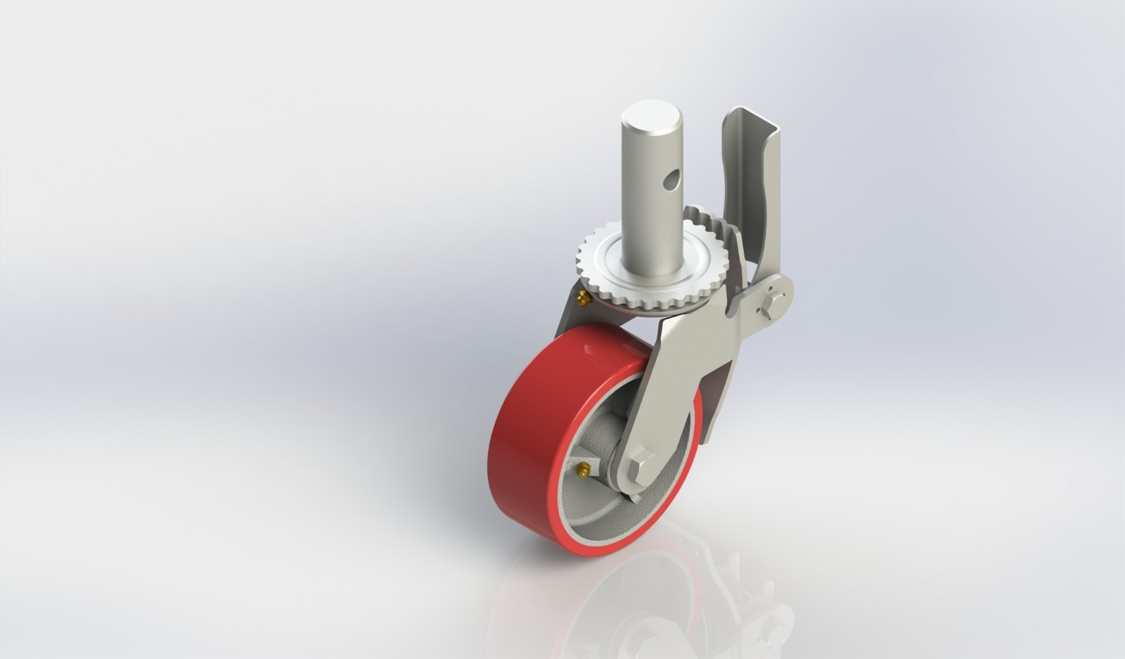 7050-41-RCI 5×2铸铁PU美式鹰架轮