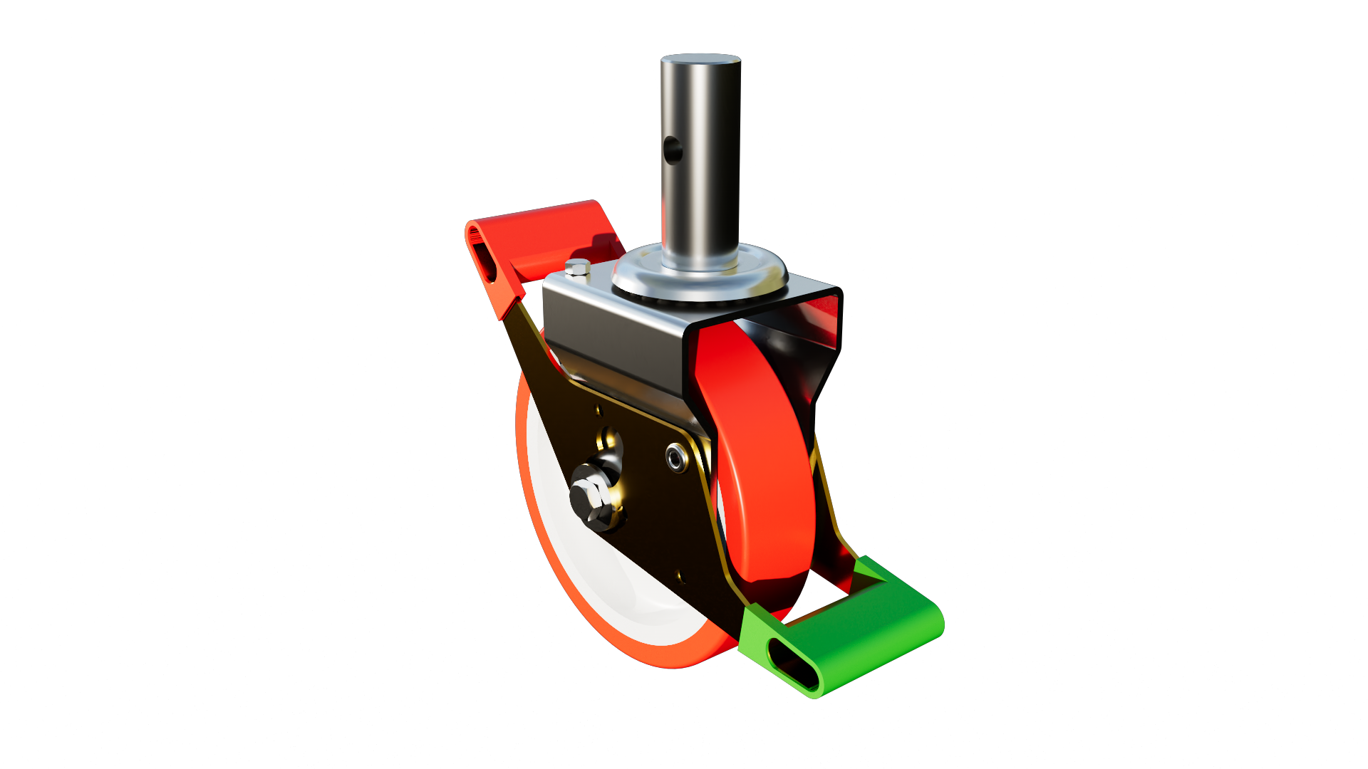 7160B-61-PCI 8×2铸铁PU欧式鹰架轮