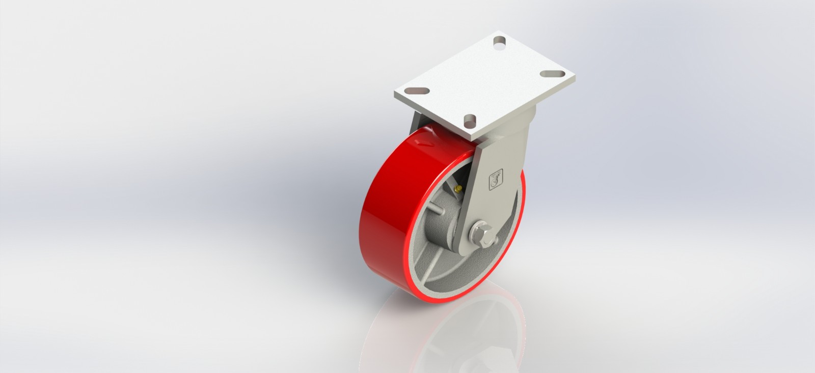 K8080-01-PCI 8×3超重铸铁PU活动轮