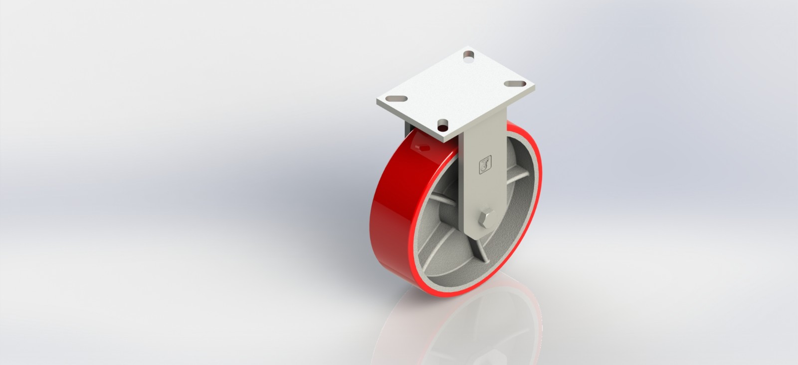 K8080R-01-PCI 10×3超重铸铁PU固定轮