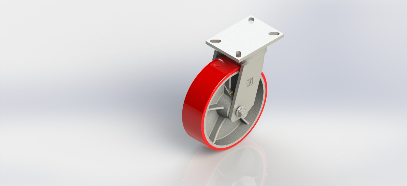 K8080-01-PCI 12×3超重铸铁PU活动轮