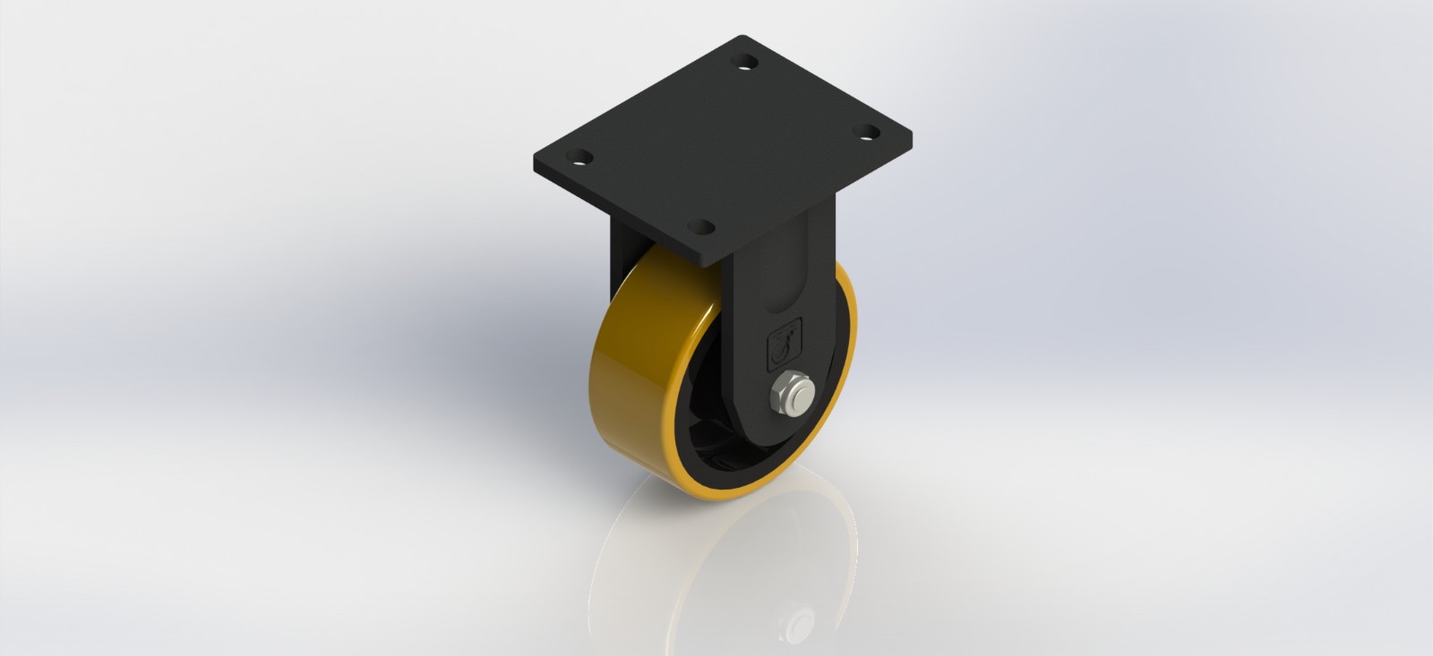 6950R-01-OPCI 5×2欧款铸铁PU固定轮