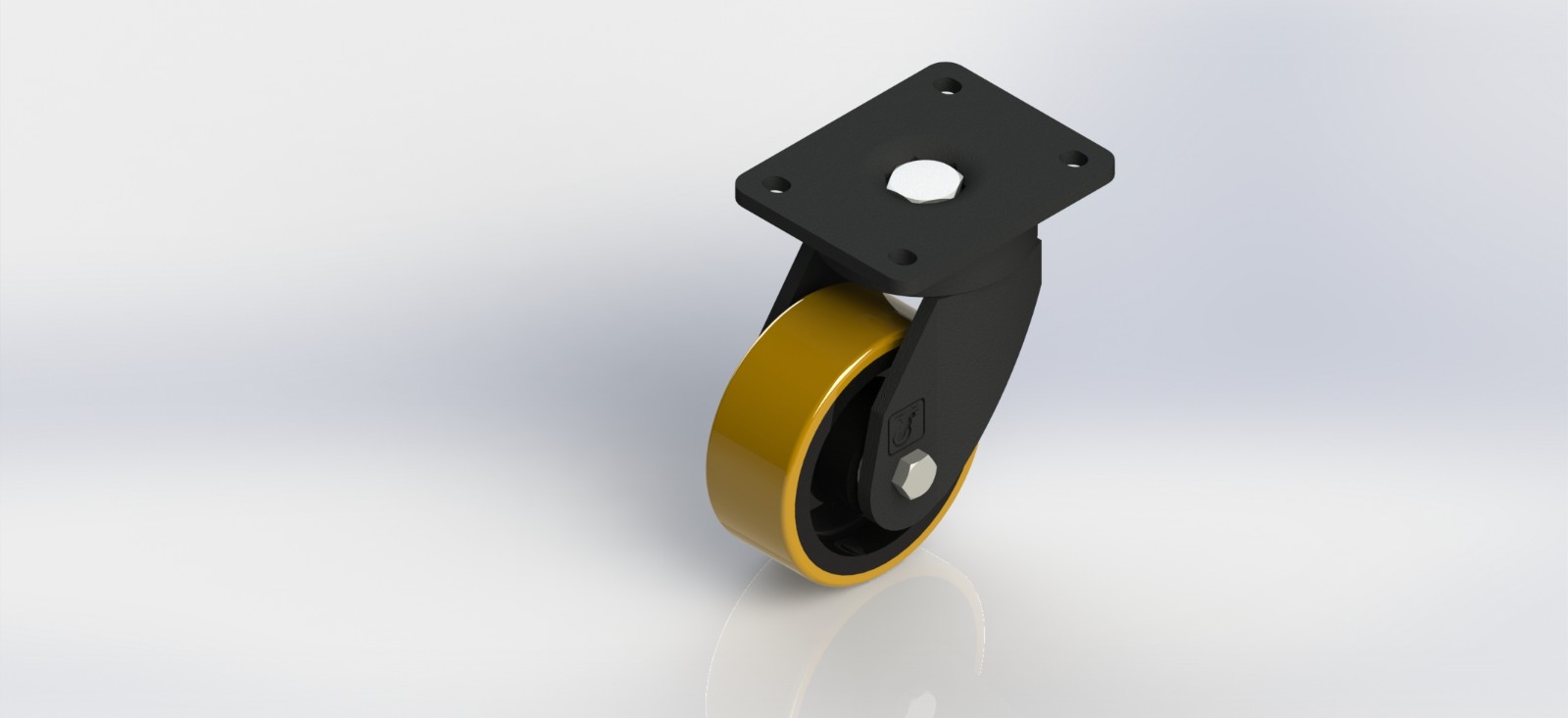 6950-01-OPCI 5×2欧款铸铁PU活动轮