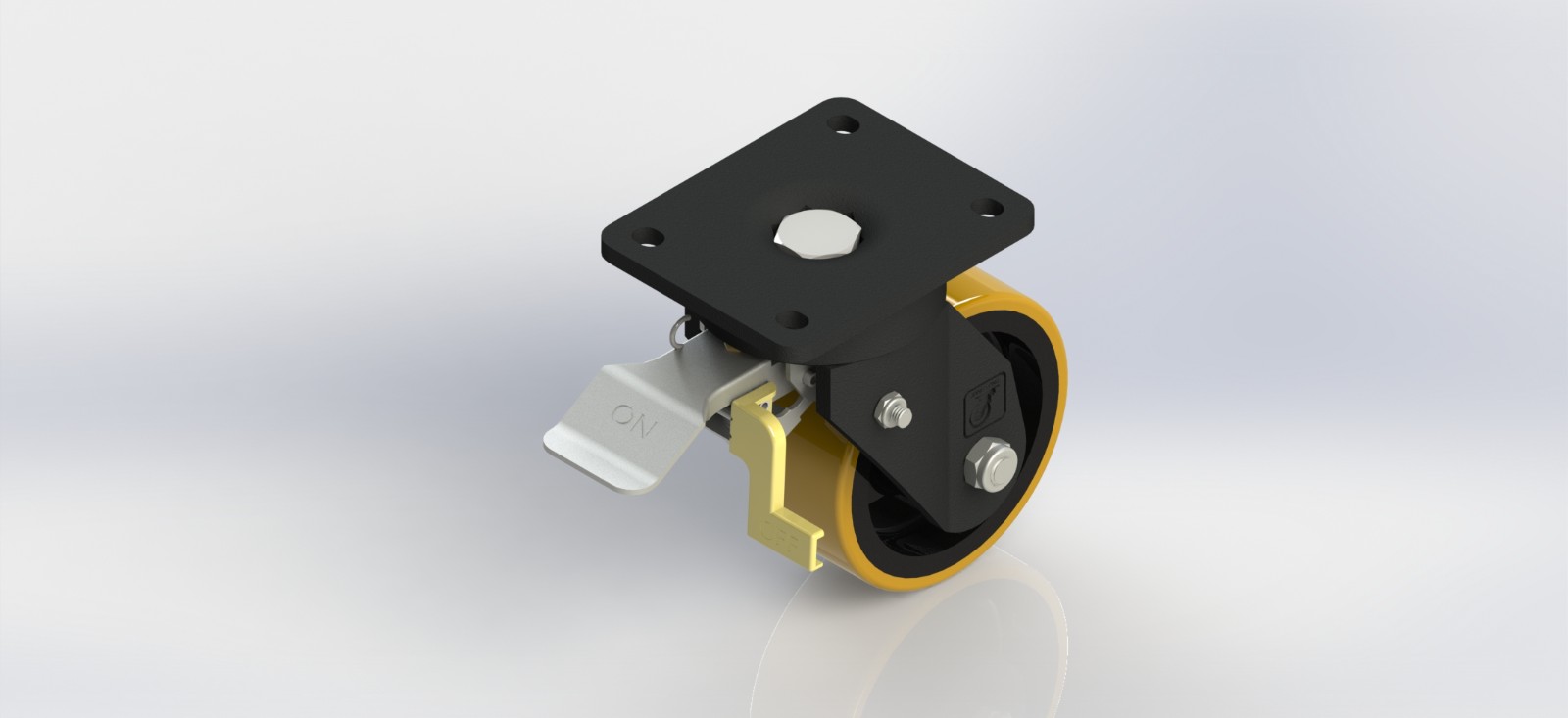 6950B-01-OPCI 5×2欧款铸铁PU刹车轮