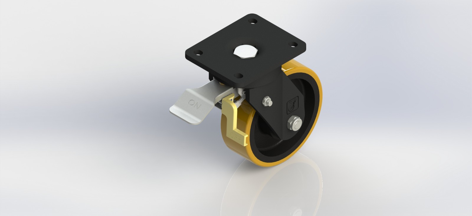 6960B-01-OPCI 6×2欧款铸铁PU刹车轮