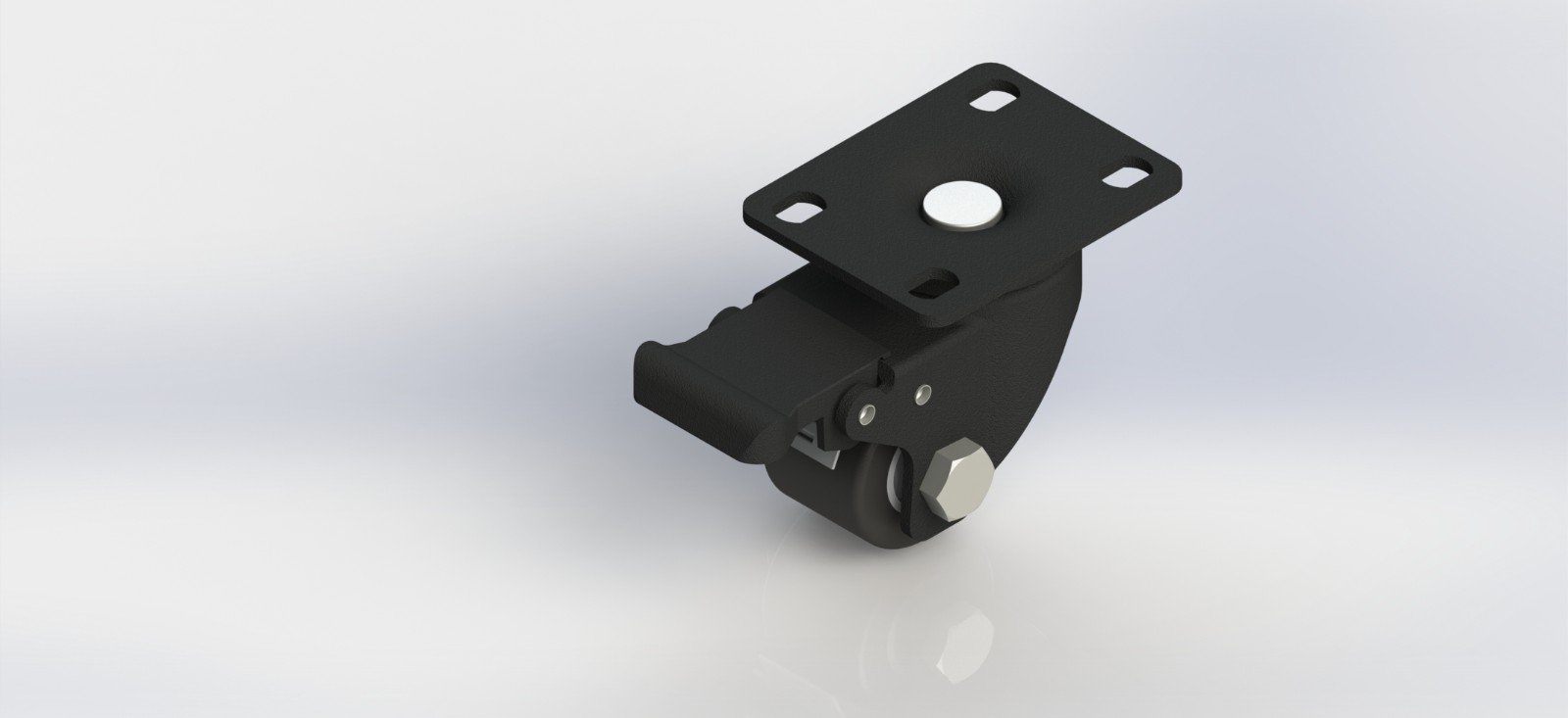 3315B-01-NY 1.5寸低重心尼龙平底刹车轮