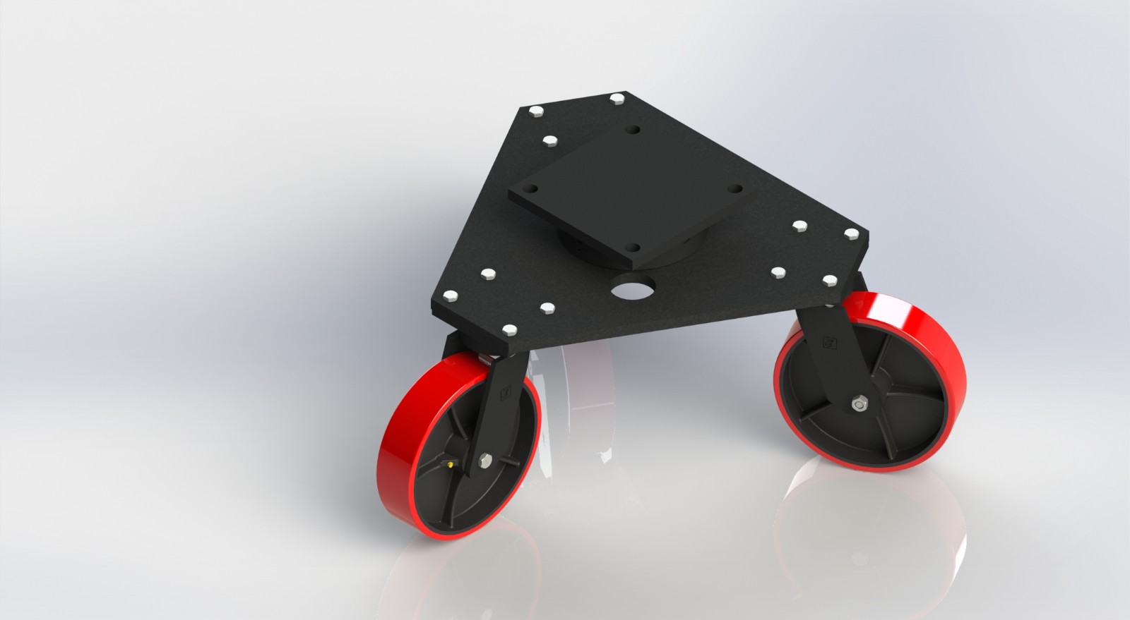 K91123-280280-K8012PCI 12x3超重型PCI三角轮 总高465mm