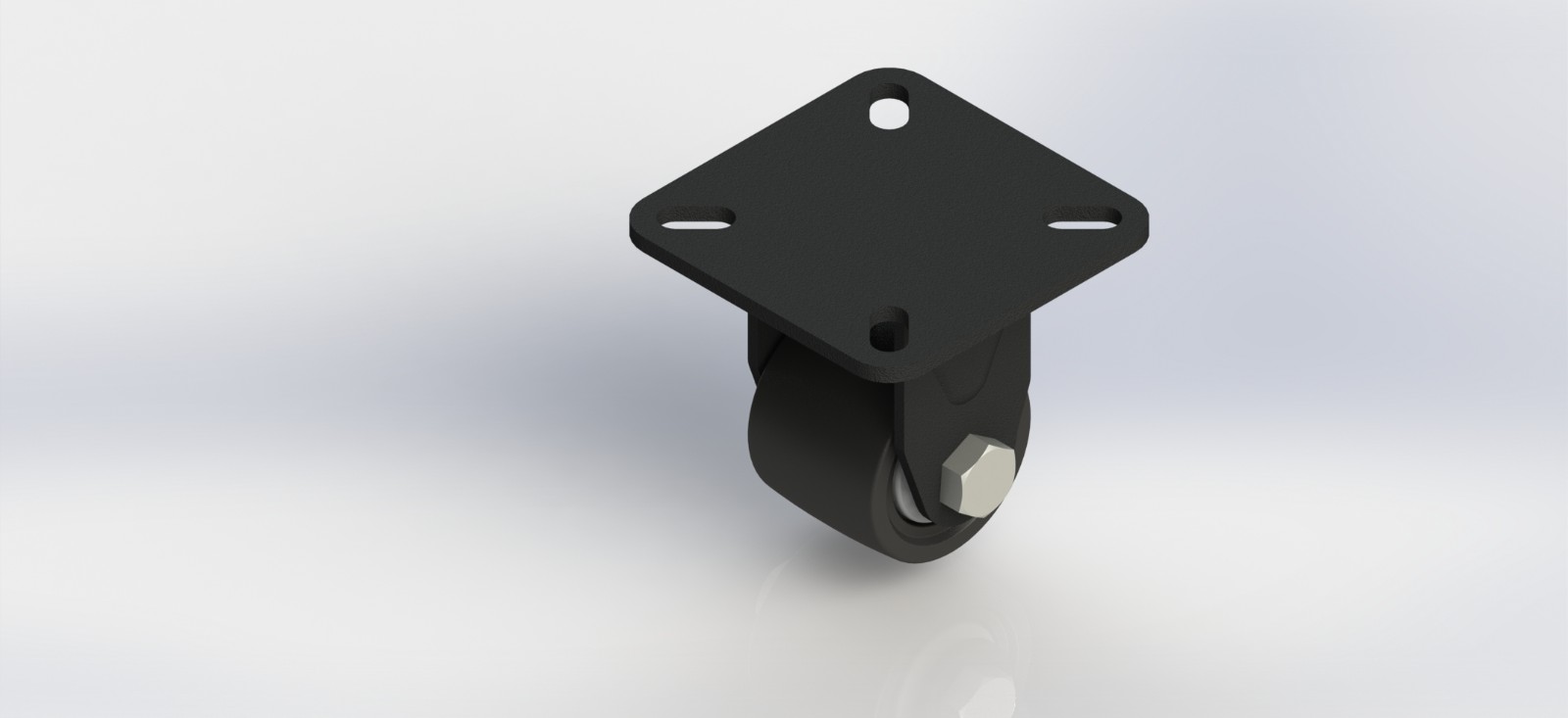 4120R-01-NY 2寸低重心加强筋尼龙固定轮