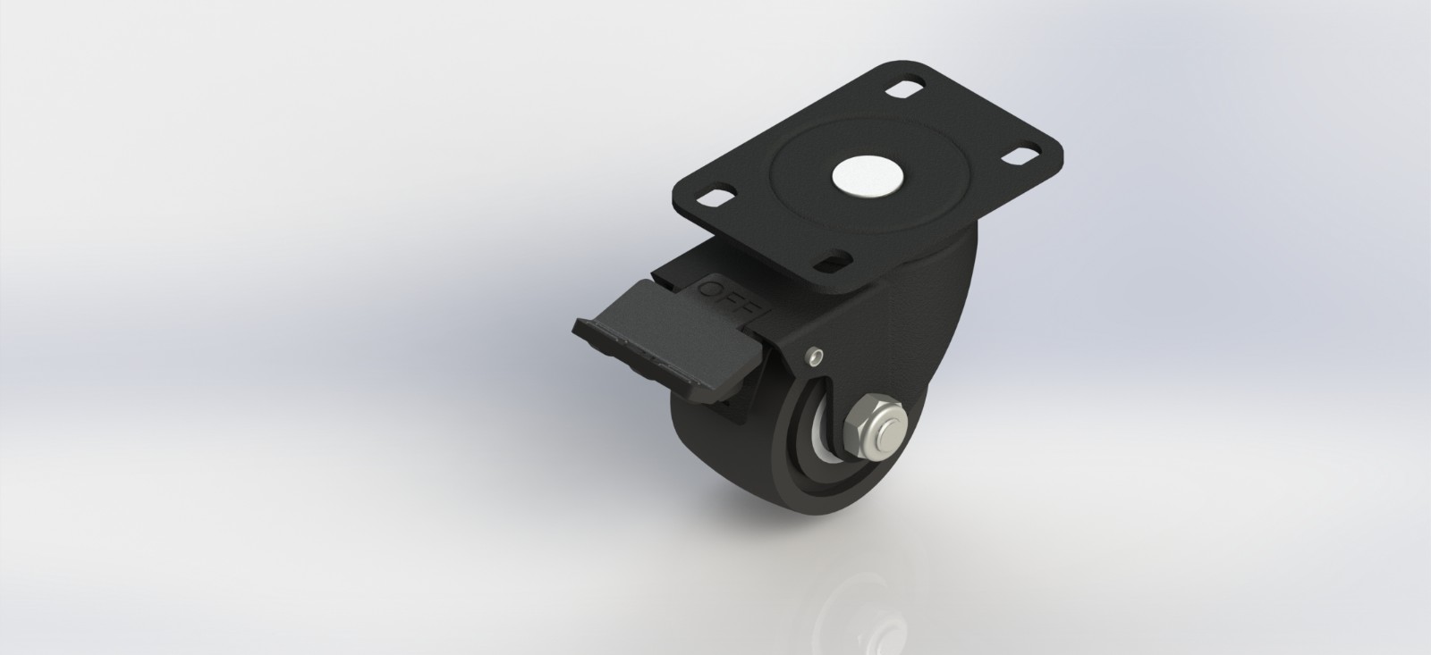 4625B-01-NY 2.5寸低重心尼龙刹车轮