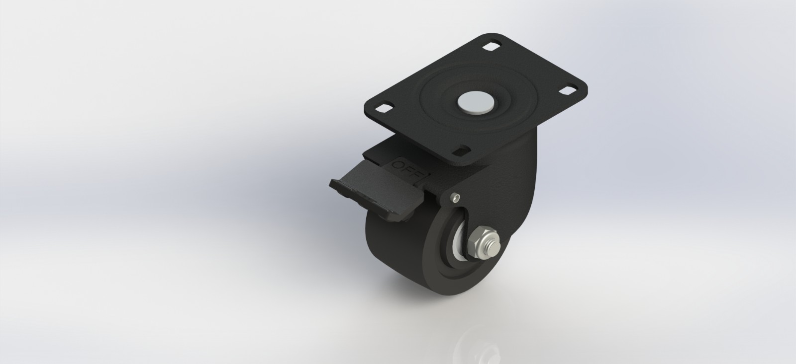 5230B-01-NY 3寸低重心尼龙刹车轮