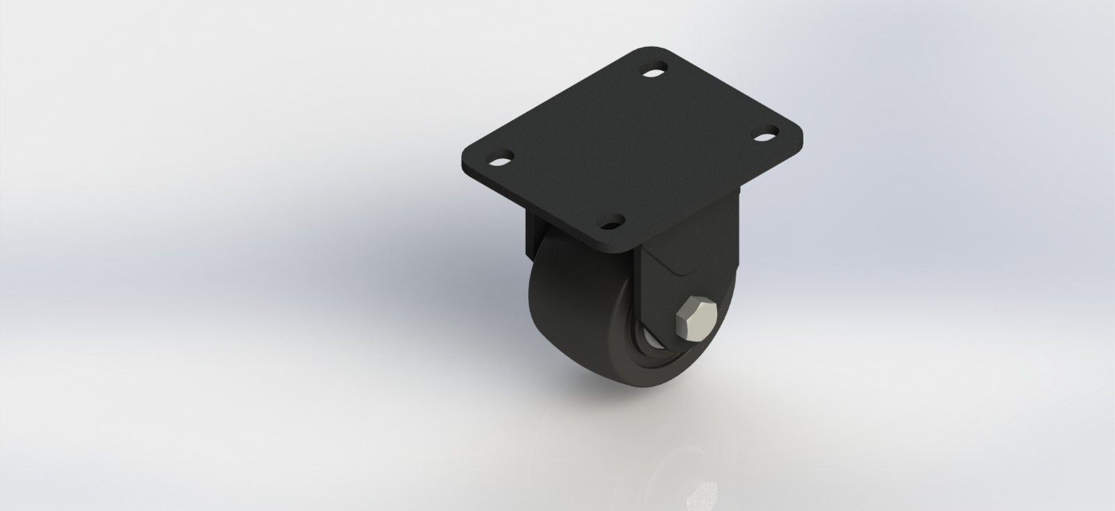 5430R-01-NY 3寸低重心重型尼龙固定轮