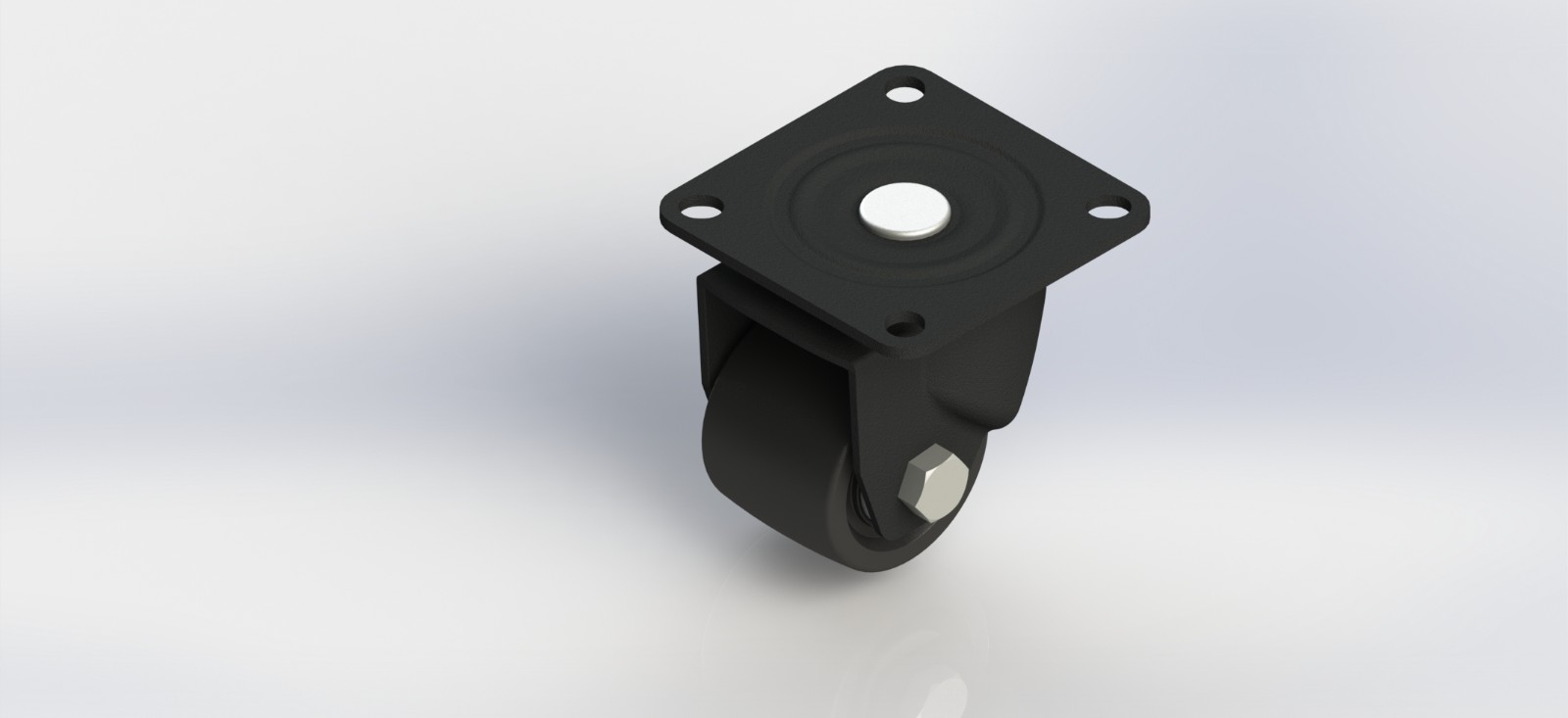 5525-01-NY 2.5寸低重心加强筋尼龙平底活动轮