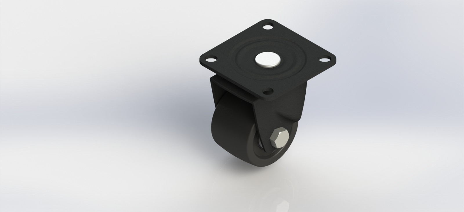 5530-01-NY 3寸低重心加强筋尼龙平底活动轮