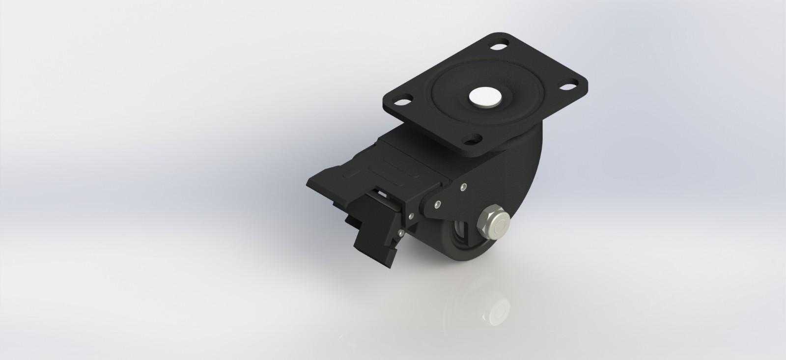 5625B-01-NY 2.5寸低重心美式牛仔尼龙刹车轮