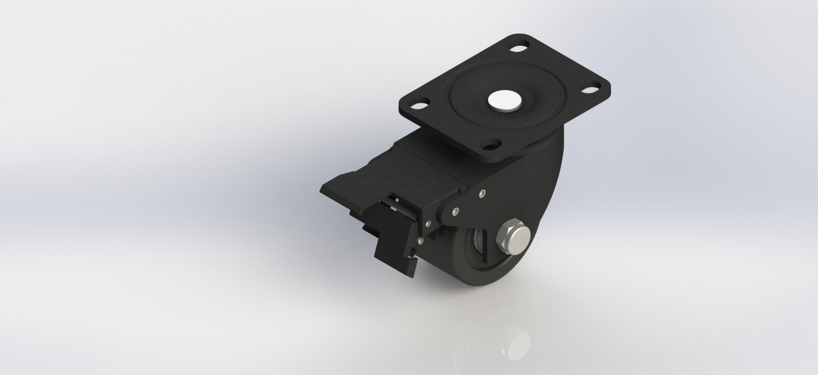 5630B-01-NY 3寸低重心美式牛仔尼龙刹车轮