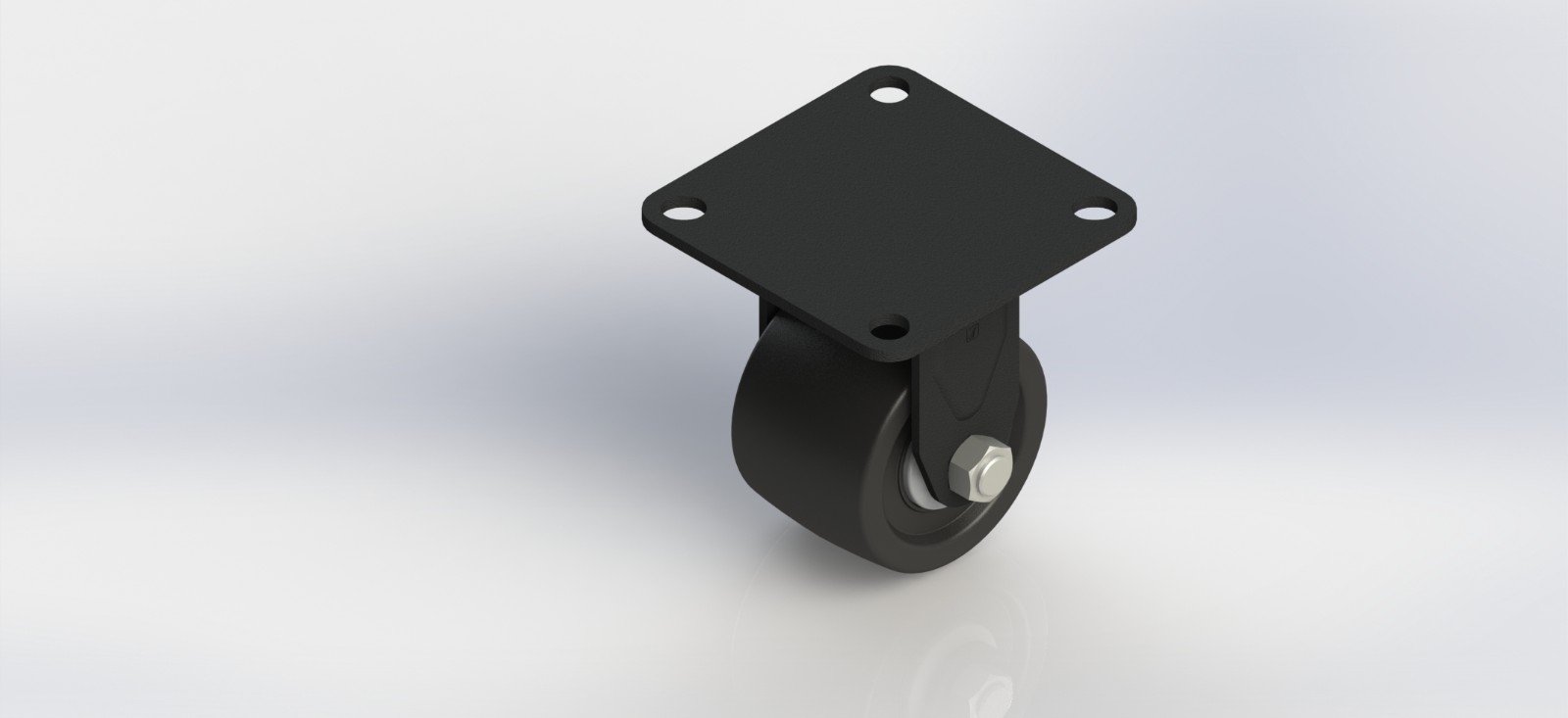 5530R-01-NY 3寸低重心加强筋尼龙固定轮