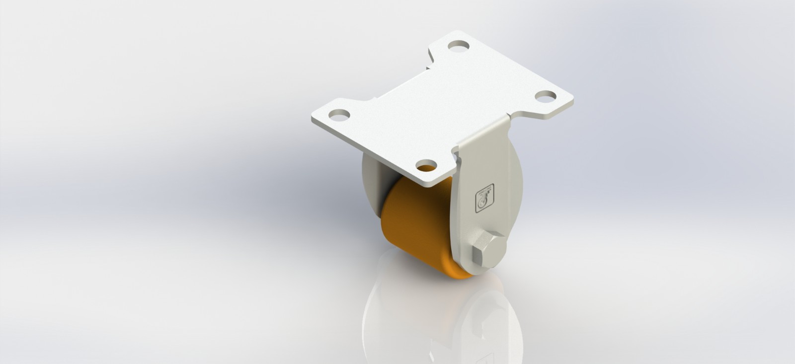 3025R-01-PU 25mm铝芯PU固定轮