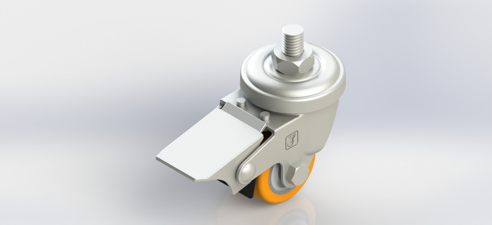 3035B-21-PU 35mm铝芯PU丝杆刹车轮