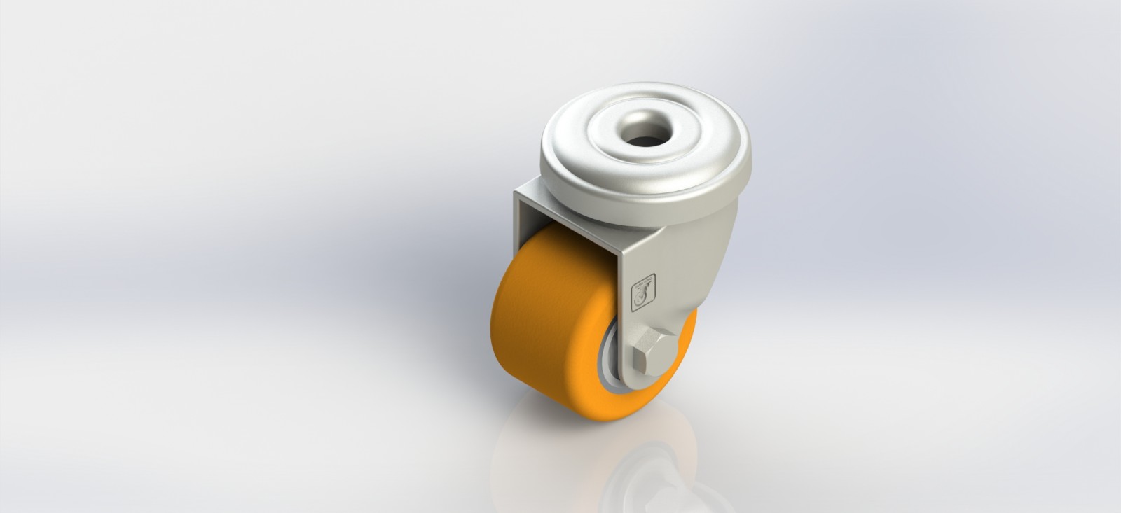 3040-50-PU 40mm铝芯PU孔顶活动轮