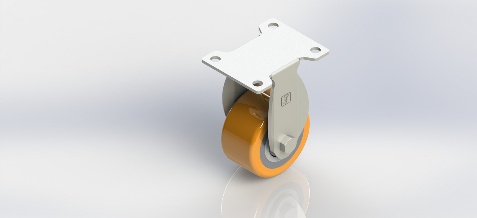 3050R-01-PU 50mm铝芯PU固定轮