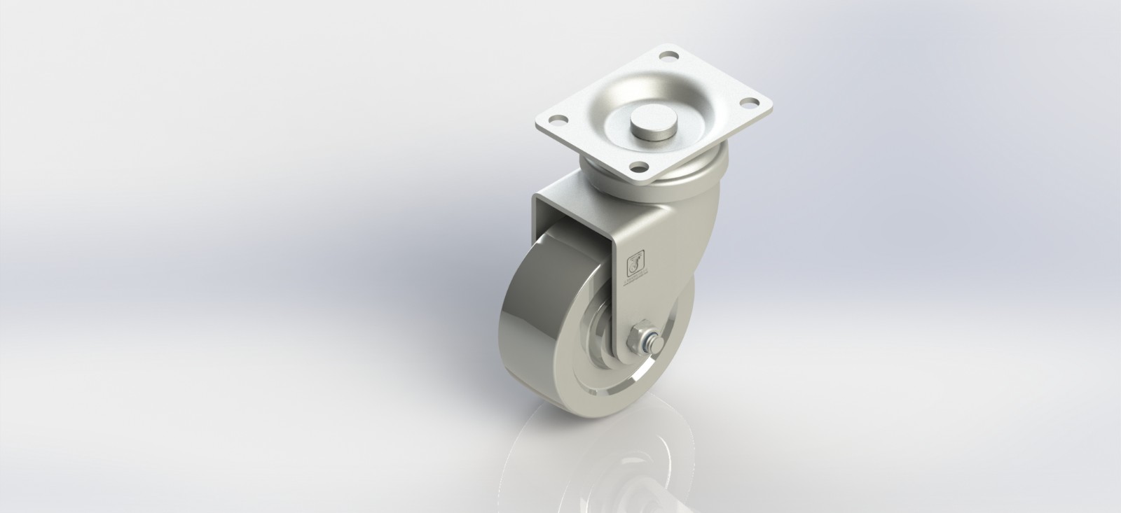 3325-01-DC 2.5寸钢轮平底活动轮