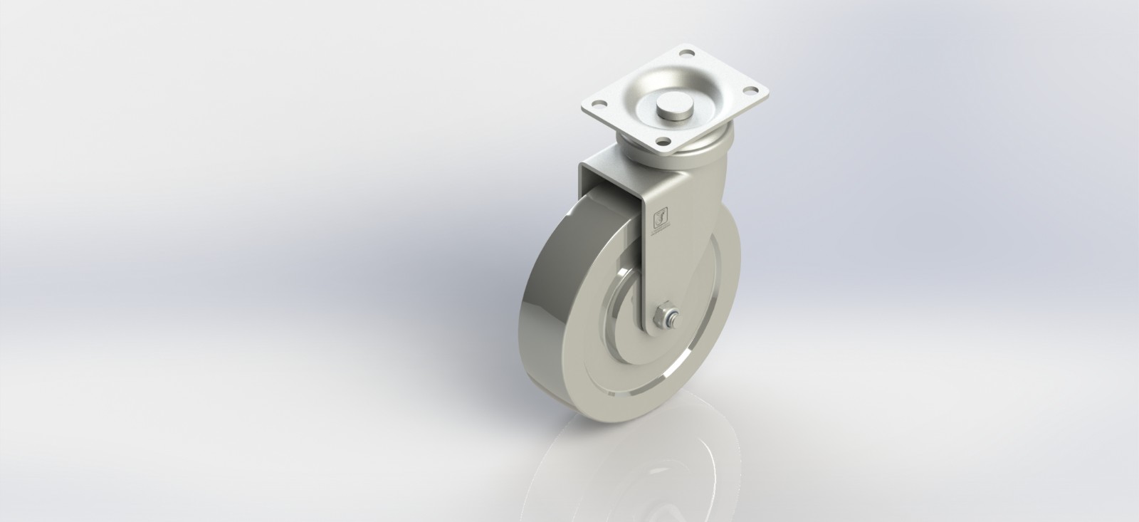 3340-01-DC 4寸钢轮平底活动轮