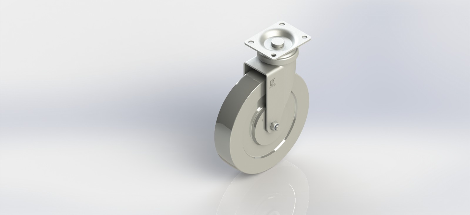 3350-01-DC 5寸钢轮平底活动轮