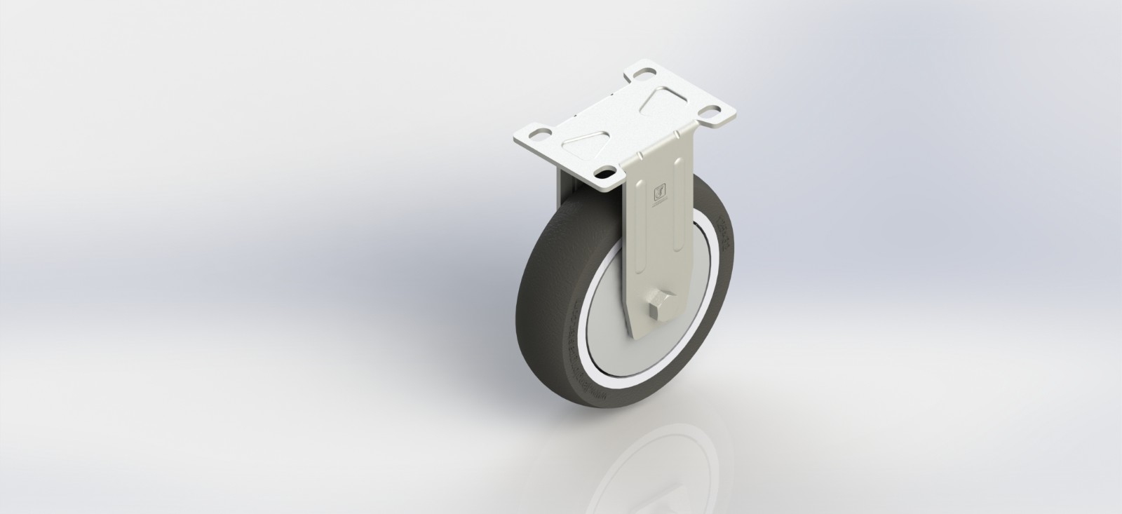 4250R-01-TPR 5寸塑芯TPR一体固定轮