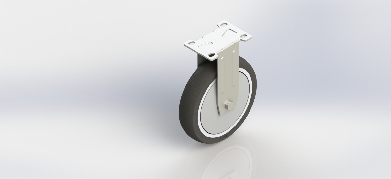 4260R-01-TPR 6寸塑芯TPR一体固定轮