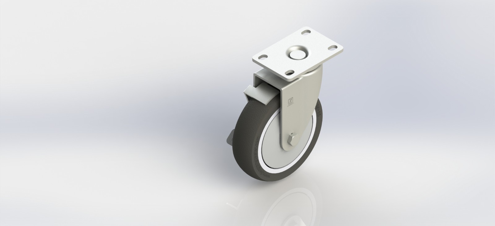 4250B-01-TPR 5寸塑芯TPR边刹轮