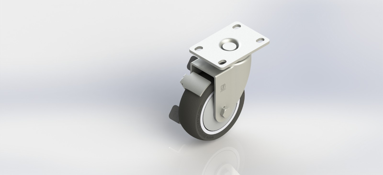 4240B-01-TPR 4寸塑芯TPR边刹轮