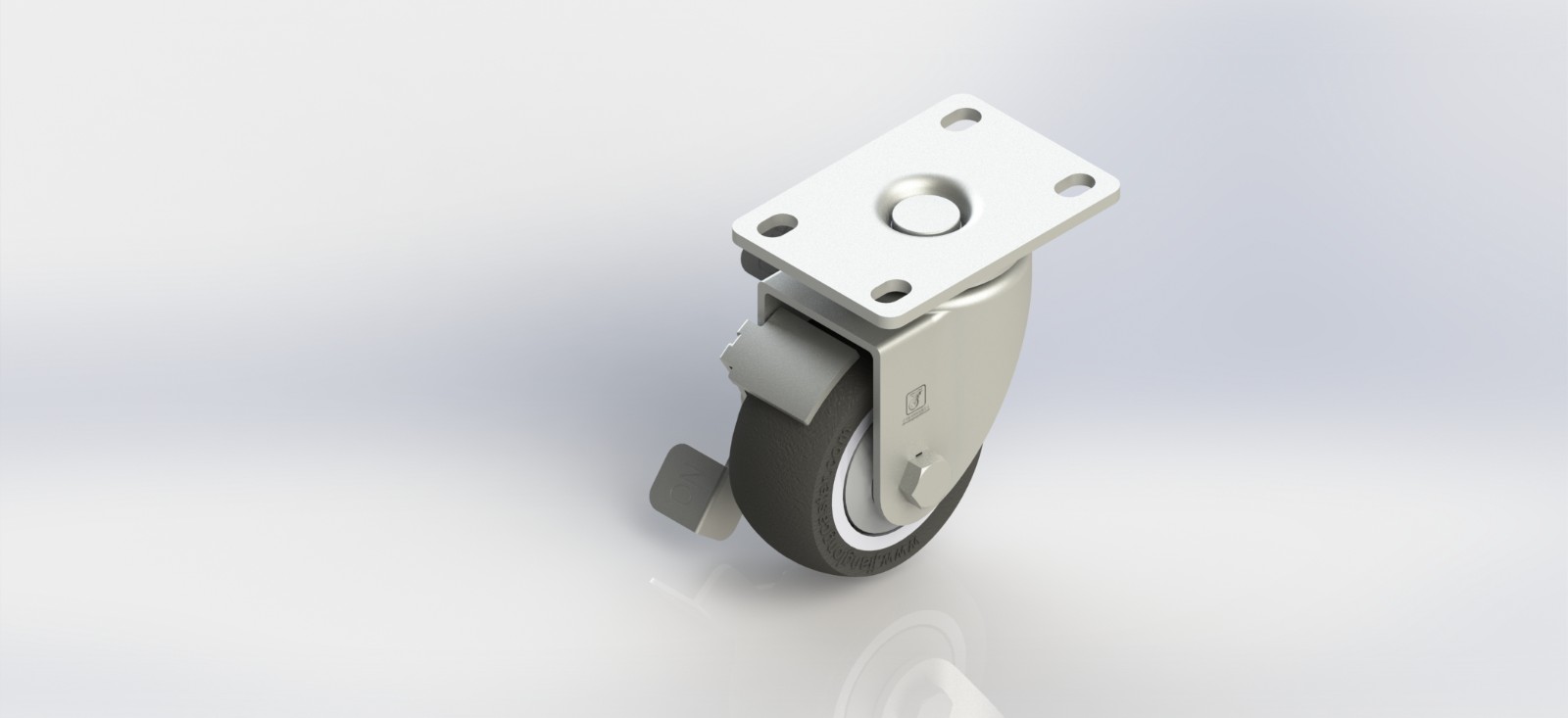 4230B-01-TPR 3寸塑芯TPR边刹轮