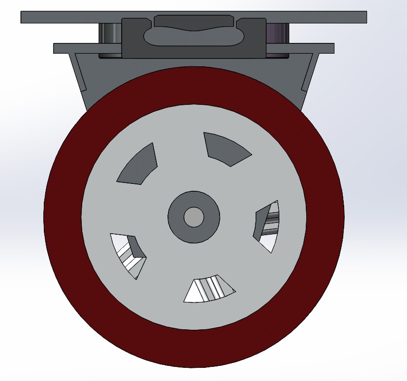3001002SR-345345-MPCI 12x4铸铁包PU无偏心活动双孖轮