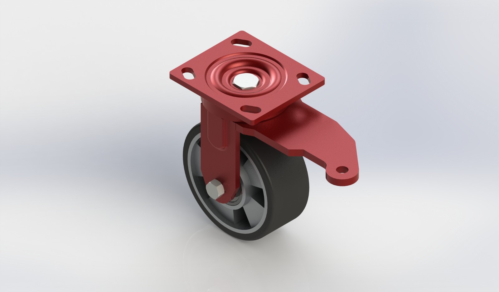 无偏心5x2定制重型铝芯包PU轮