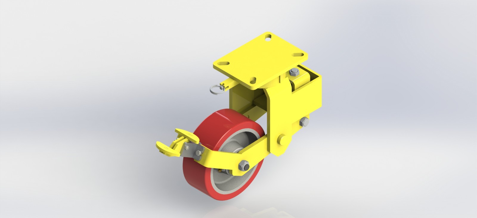 ADK8080-184135-MPCI-PWB-PSL 8x3超重型铸铁包PU1.5吨减震脚轮