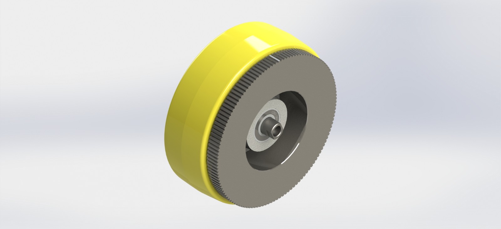 W8010-XPCI-FL232.B05 10x3超重型铸铁包PU带法兰齿轮单轮 轴承 轴